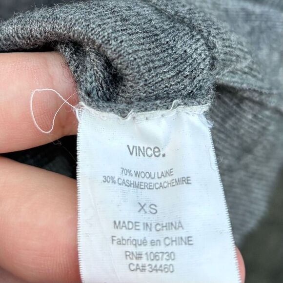 Vince Gray Wool Cashmere pocket sweater XS - Picture 4 of 5